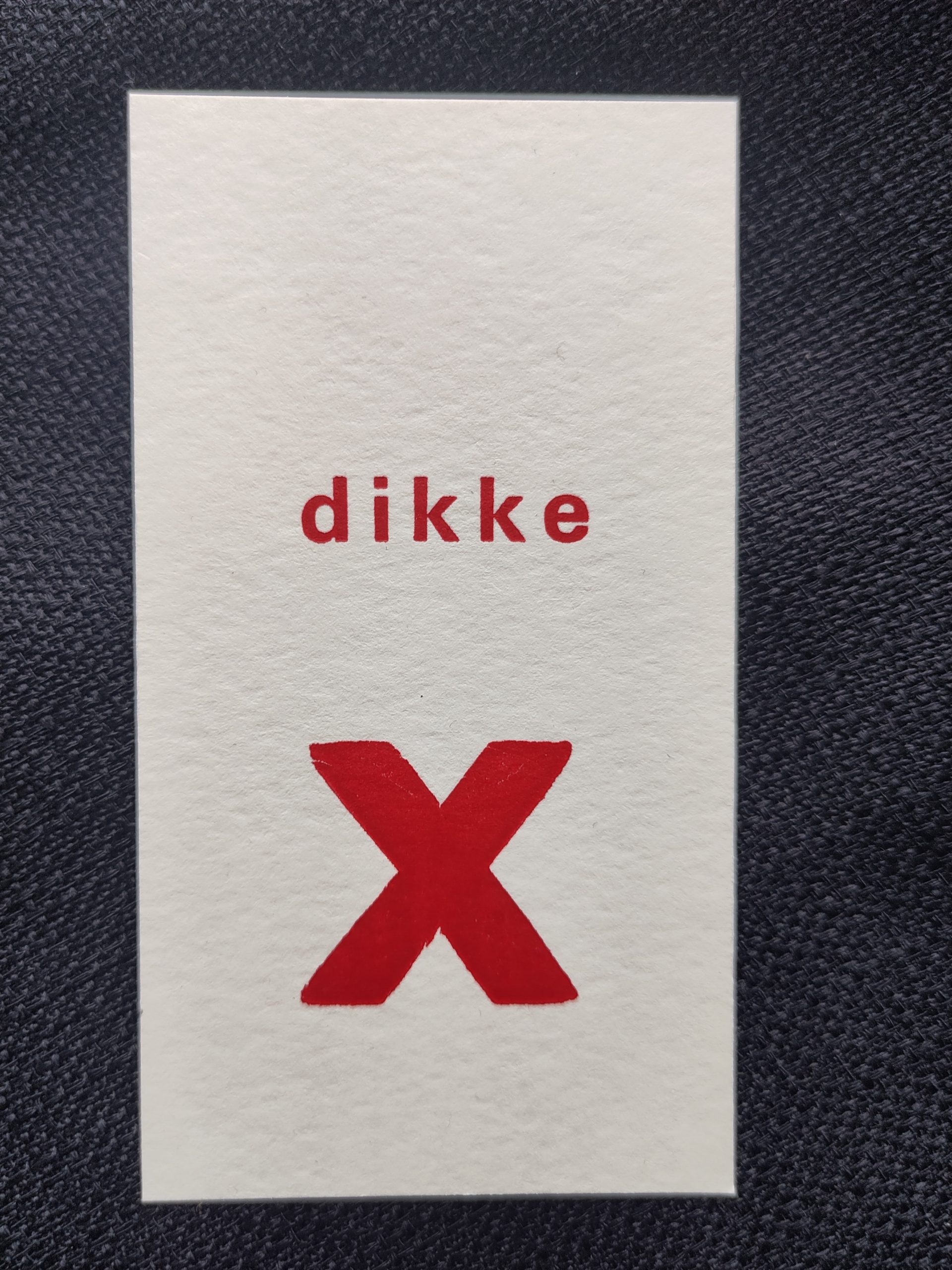 dikke x schreefloos plain